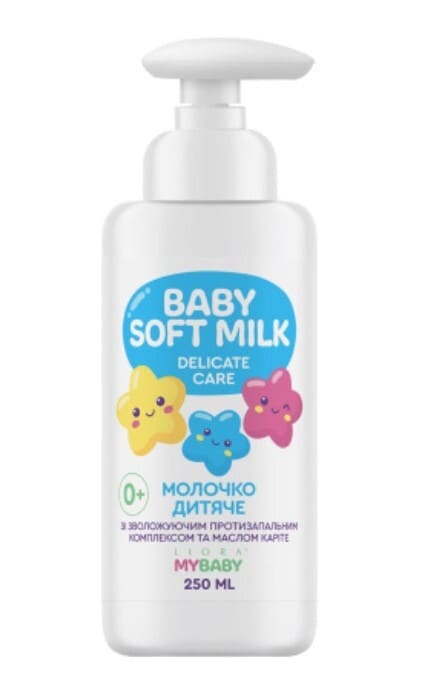 LIORA-Молочко для тіла дитяче від народження Liora серїі My Baby зі зволожуючим протизапальним комплексом та маслом каріте 250 мл-4823106003814