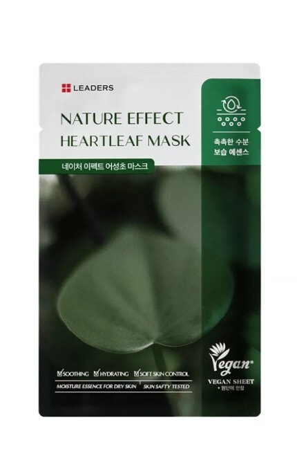 LEADERS-Маска для обличчя Nature Effect Heartleaf 21 мл-8809672284006