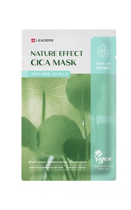 LEADERS-Маска для обличчя Nature Effect Cica Mask 1 шт-8809672284020