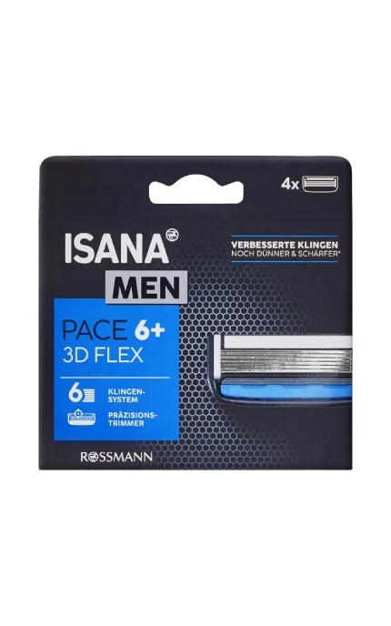 ISANA MEN-Сменные кассеты для мужского станка Isana Men 6та 4 шт-4305615614038