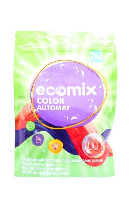 ECOMIX-Стиральный порошок Ecomix Color Automat для цветных тканей 300 г-4820017663694