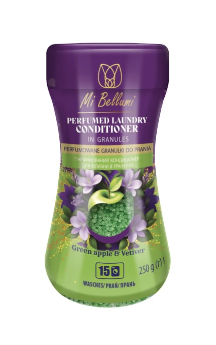 MI BELLUMI-Кондиционер для белья Mi Bellumi Green Apple парфюмированный в гранулах 250 г-5904316577940