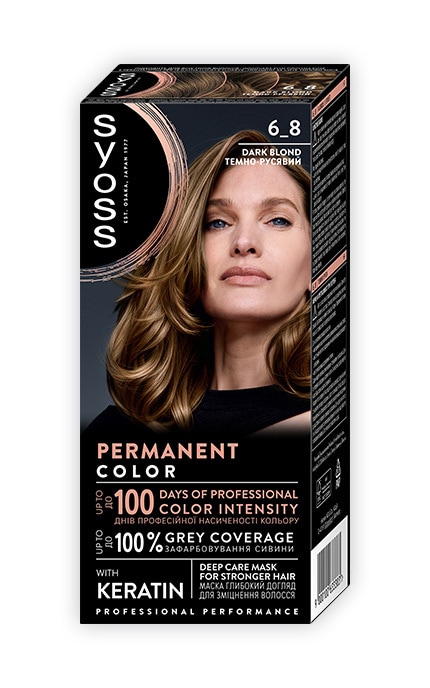 SYOSS SALONPLEX-Крем-краска для волос Syoss Permament Coloration тон 6-8 Темно-русый 115 мл-9000100633383