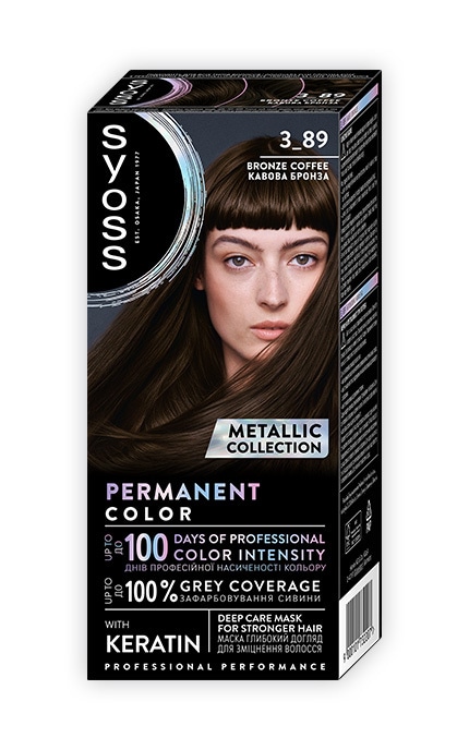 SYOSS SALONPLEX-Крем-краска для волос Syoss Стойкая Metallic Collection 3_89 Кофейная Бронза-9000101732207