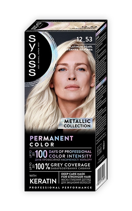 SYOSS SALONPLEX-Крем-краска для волос Syoss Стойкая Metallic Collection №12_53 Жемчужная Платина-9000101731989