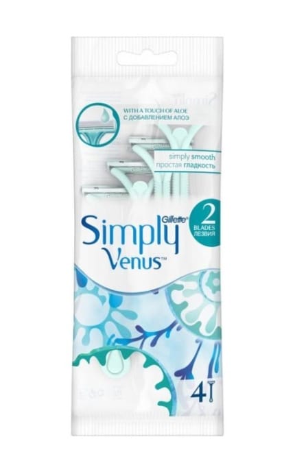 SIMPLY VENUS-Бритва жіноча Gillette Simply Venus одноразова 4 шт-8700216143714