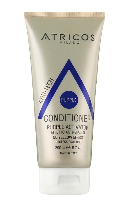 ATRICOS MILANO-Кондиционер пурпурный активатор от желтизны Atricos Milano для светлых или седых волос 200 мл-8056209680217