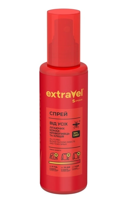 EXTRAVEL-Спрей від комарів Extravel Superior 100 мл-4820184443341