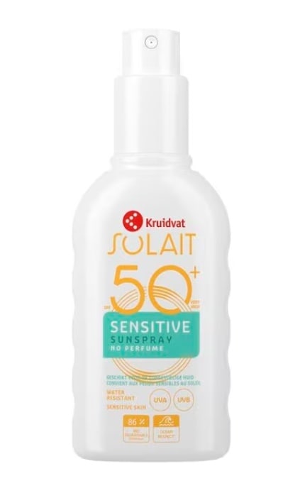 SOLAIT-Спрей сонцезахисний Kruidvat Solait Sensitive SPF50+  200 мл-8720674231730