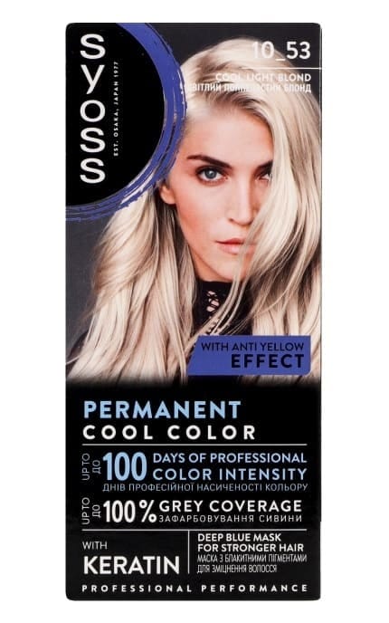 SYOSS SALONPLEX-Крем-краска для волос Syoss 10-53 Пепельный блонд 165 г -9000101742275
