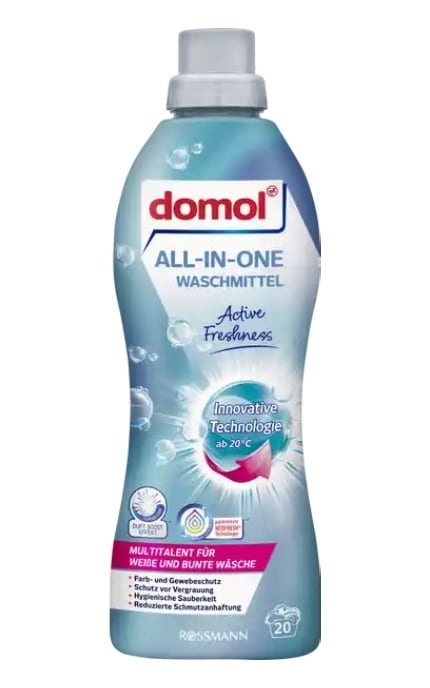 DOMOL-Гель для стирки Domol All-in-One Универсальный на 20 стирок 1000 мл-4068134083562