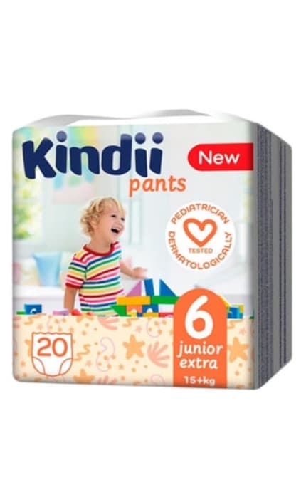 KINDII-Подгузники-трусики детские Kindii Pants размер 6 от 15+ кг 20 шт-5900095037330