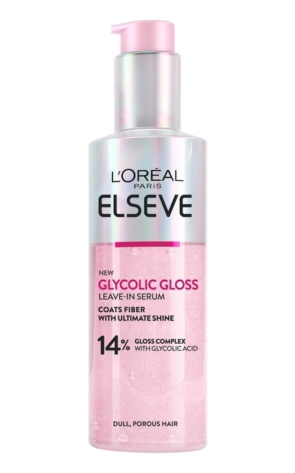 ELSEVE-Незмивна сироватка L'Oréal Paris Elseve Glycolic Gloss для надання блиску та пом’якшення волосся 150 мл -3600524143909