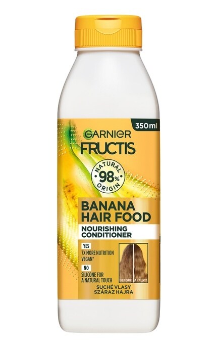 FRUCTIS-Бальзам-ополаскиватель Garnier Fructis HairFood Банан Питание для очень сухих волос 350 мл-3600542290371