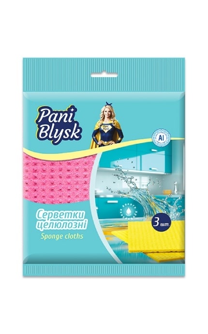 Pani Blysk-Салфетки влаговпитывающие Pani Blysk 3 шт-4823071661118