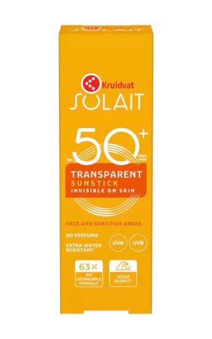 SOLAIT-Стик солнцезащитный Kruidvat Solait SPF50+ для чувствительных участков кожи 20 г-8720674238661