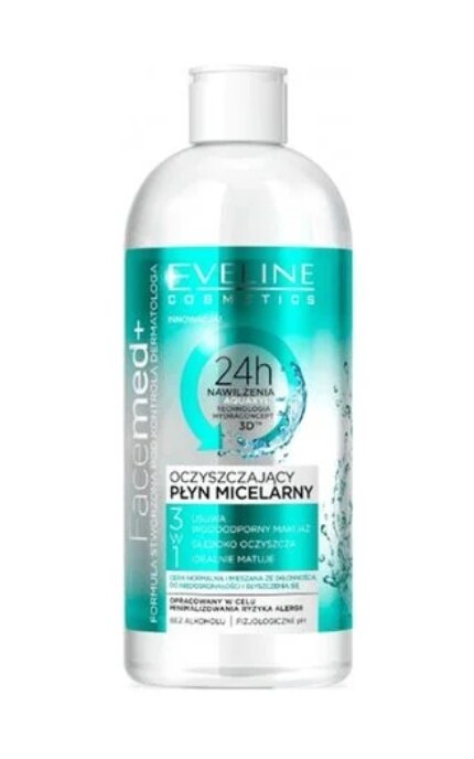 EVELINE-Міцелярна вода Eveline Facemed+ 3 в 1 400 мл-5901761919400