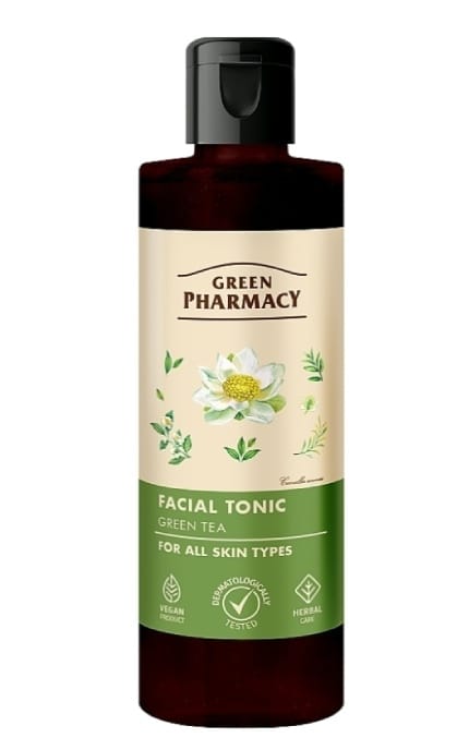 ЗЕЛЕНА АПТЕКА-Тонік для обличчя Green Pharmacy Зелений чай 200 мл-4823015929663