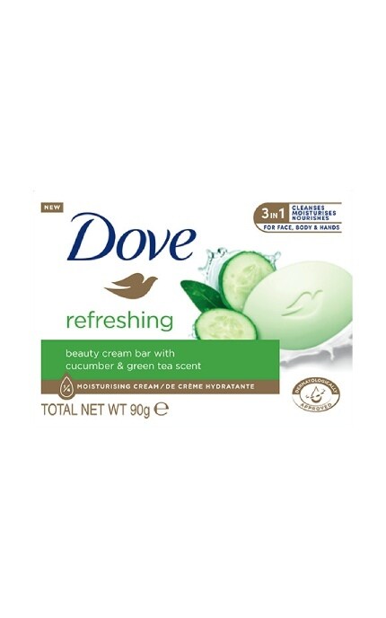 DOVE-Крем мыло Dove прикосновение свежести огурец 90 г -8712561538077