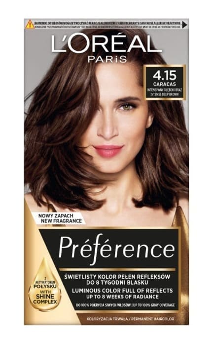 PREFERENCE-Фарба для волосся L’Oreal Paris Preference 4.15 каракас темний каштан 1 шт-3600010013389