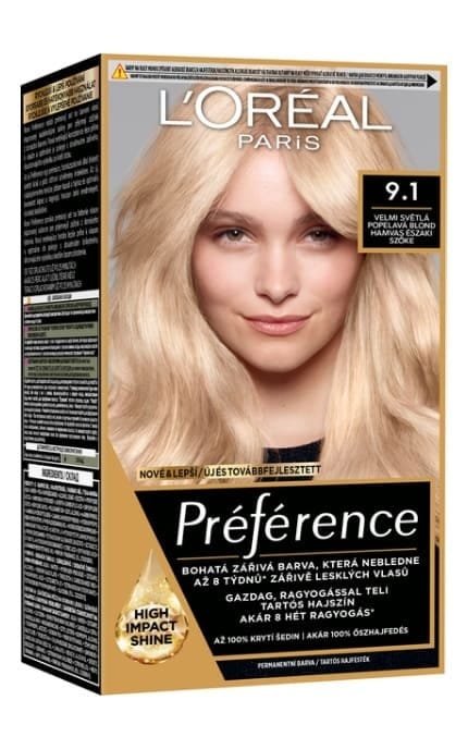 PREFERENCE-Фарба для волосся L’Oreal Paris Preference 9.1 Вікінг дуже світло-русявий попелястий 1 шт-3600523913442