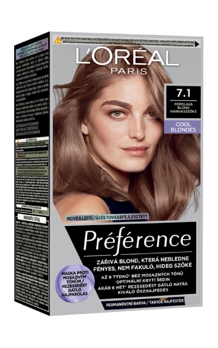 PREFERENCE-Фарба для волосся L’Oreal Paris Preference 7.1 Ісландія попелясто-русявий 1 шт-3600521917541