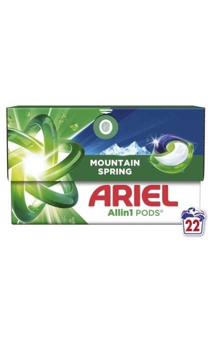 ARIEL-Капсули для прання Ariel Pods All-in-1 Гірське джерело 22 шт-8700216765466