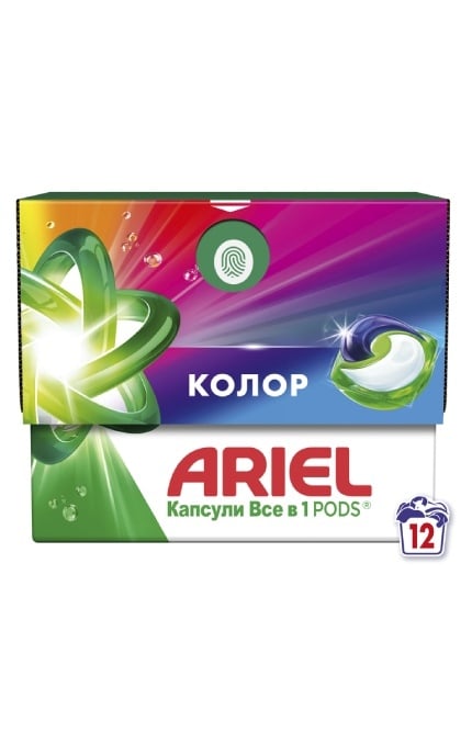 ARIEL-Капсули для прання Ariel Pods All-in-1 Color Для кольорового 12 шт-8700216766197
