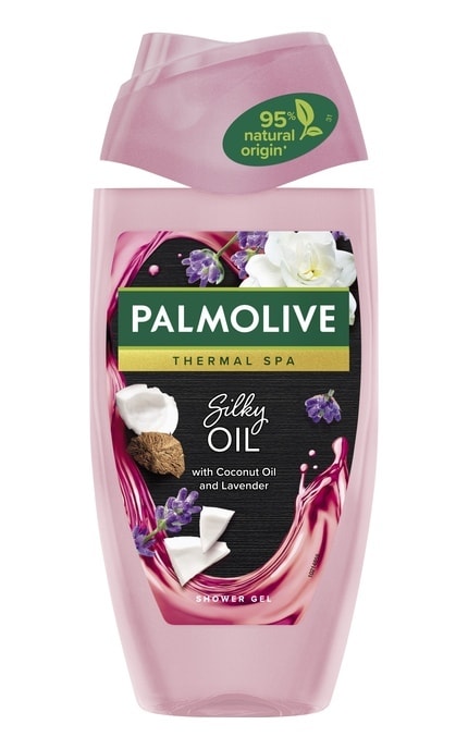 PALMOLIVE-Гель для душу Palmolive Thermal Spa Шовкова олія з кокосовою олією та лавандою 250 мл-8718951430556