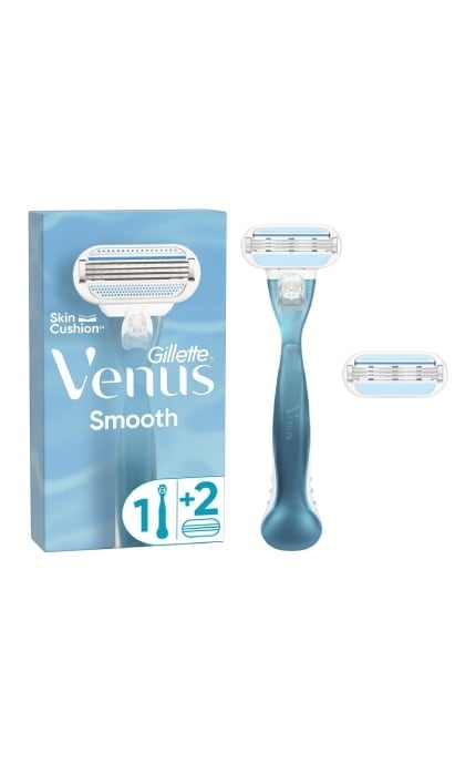 GILLETTE VENUS-Станок для гоління жіночий (Бритва) Venus Smooth з 2 змінними картриджами -3014260262693
