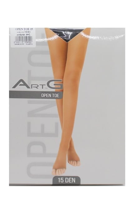 ART G FASHION-Колготки женские ArtG Open Toe 15 Den Nero размер 4-2000115559590
