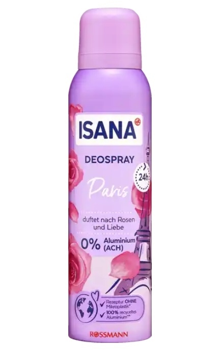 ISANA-Дезодорант-спрей Isana Paris 24H Rossmann женская 150 мл-4305615679129