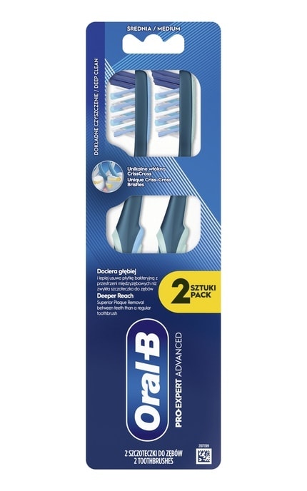 ORAL B-Зубна щітка Oral-B Pro-Expert Все-в-одному Середньої жорсткості 2 шт -8700216445481