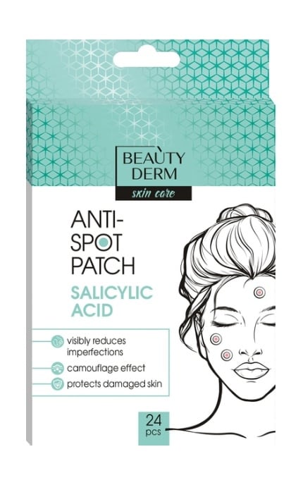 BEAUTYDERM-Патчі для обличчя Beautyderm Anti-Spot Patch Salicylic Acid проти недоліків 24 шт-4820185226295