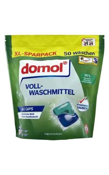 DOMOL-Капсули Domol 2в1 для прання білих речей 50 шт-4068134030764