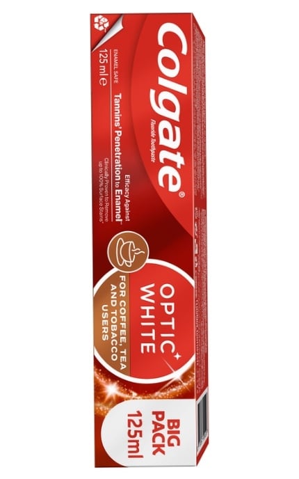 COLGATE-Зубна паста Colgate Optic White For Coffee Tea&Tobacco users 125 мл-8718951590526