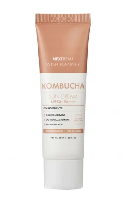 NEXTBEAU-Крем для обличчя Nextbeau Wish Planner Kombucha Biome Sun Screen SPF50+ 55 мл-8809696984593