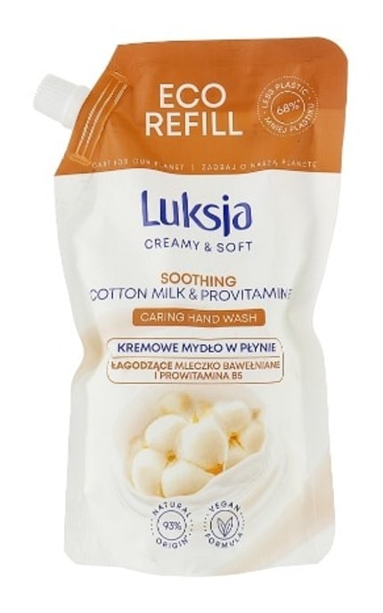 LUKSJA-Мыло жидкое Luksja Хлопок и Витамины 900 мл-5900536349206