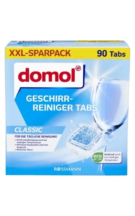 DOMOL-Засіб для посудомийної машини Domol Classic у таблетках 90 шт-4068134054692
