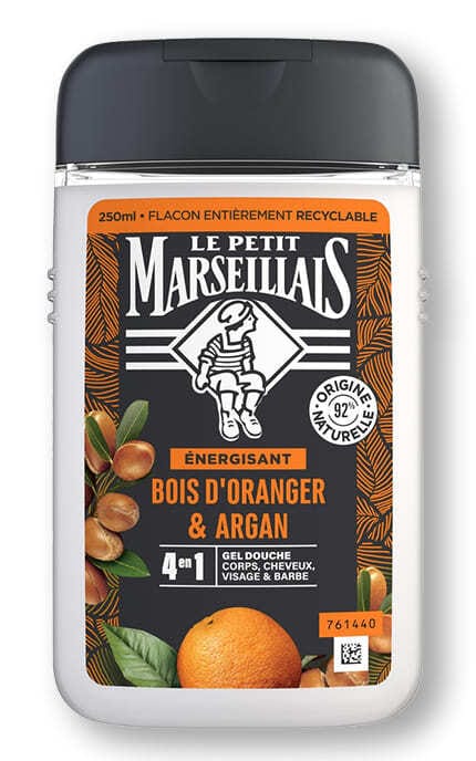 MARSEILLAIS-Гель-шампунь для чоловіків Le Petit Marseillais Апельсинове дерево і аргана-3574661701431