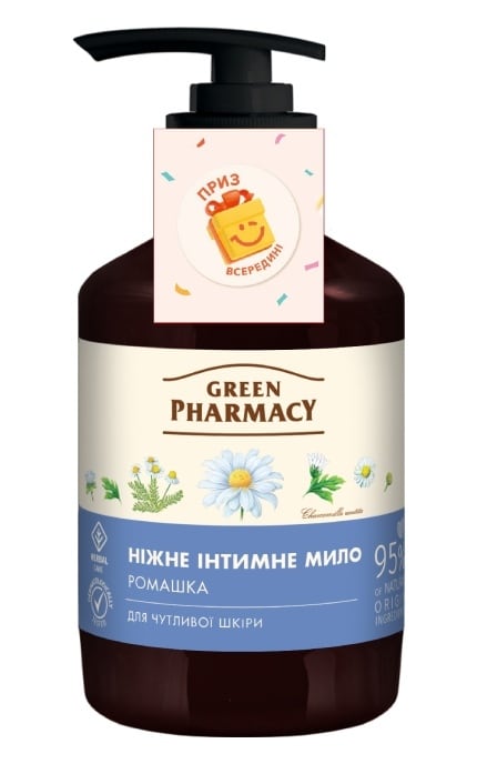 ЗЕЛЕНА АПТЕКА-Мило інтимне Зелена Аптека Ромашка 370 мл-4823015907814