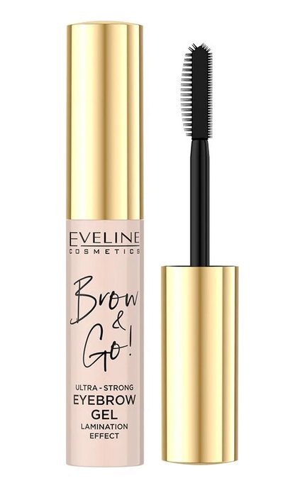EVELINE-Cтійкий гель для брів Eveline Brow & Go! Eyebrow Gel З ефектом ламінування сильної фіксації 6 мл-5903416065654