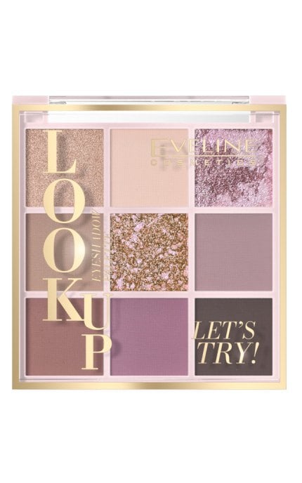 EVELINE-Палетка теней для век Eveline Cosmetics Look Up сатиновые Let's Try 10,8 г-5903416048473