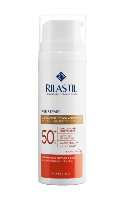 RILASTIL-Крем для лица солнцезащитный Rilastil Sun System SPF 50 антивозрастной 50 мл-8055510242916