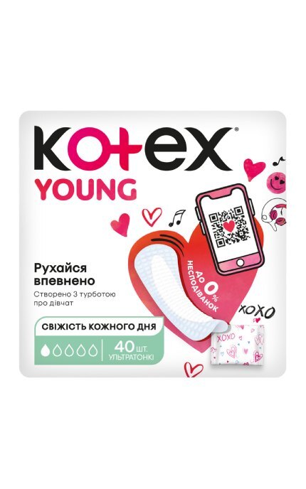 KOTEX-Ежедневные гигиенические прокладки Kotex Young Liners 40 шт-5029053591537