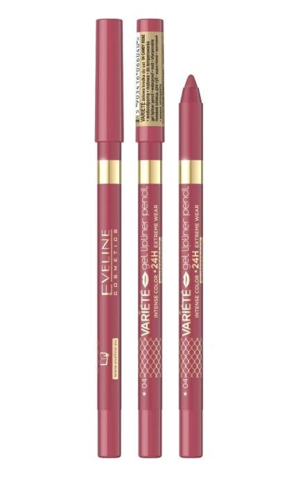 EVELINE-Водостійкий гелевий олівець для губ Eveline Cosmetics Variété 24h Waterproof  04 Candy Rose 1 мл-5903416066040
