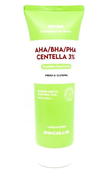 SHINCOS.LAB-Скраб для чутливої шкіри обличчя ShinCos.Lab AHA/BHA/PHA Centella 3% Sensitive 120 мл-8809925102668