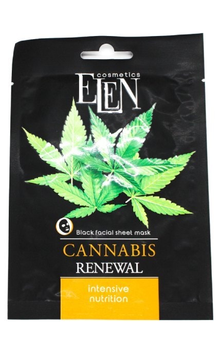 ELEN COSMETICS-Тканинна маска для обличчя Elen Cosmetics Інтенсивне живлення 25 г-4820185223928