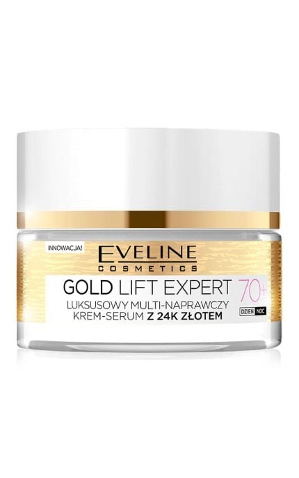 EVELINE-Крем-сыворотка Eveline Gold Lift Expert 70+ ультра восстанавливающая 50 мл-5901761941968
