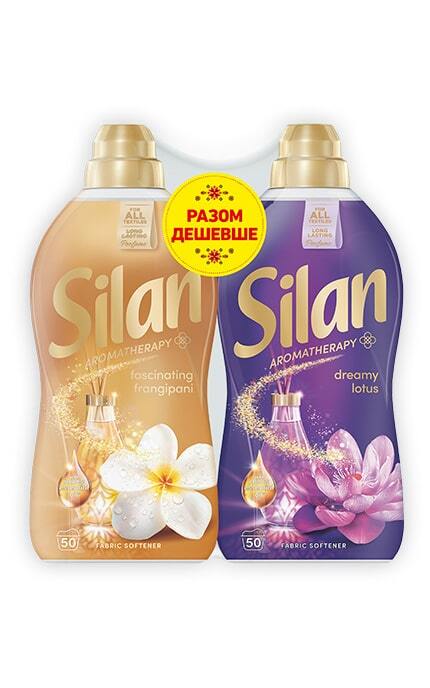 SILAN-Набір кондиціонерів для білизни Silan Aromatherapy Казковий Лотос 1100 мл + Захоплюючий Франджіпані 1100 мл-9000101815894